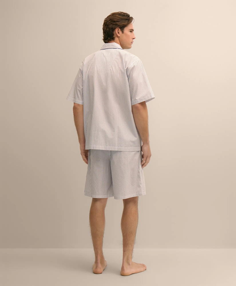 Cotton Broadcloth Stripe Short Pajamas, image 3