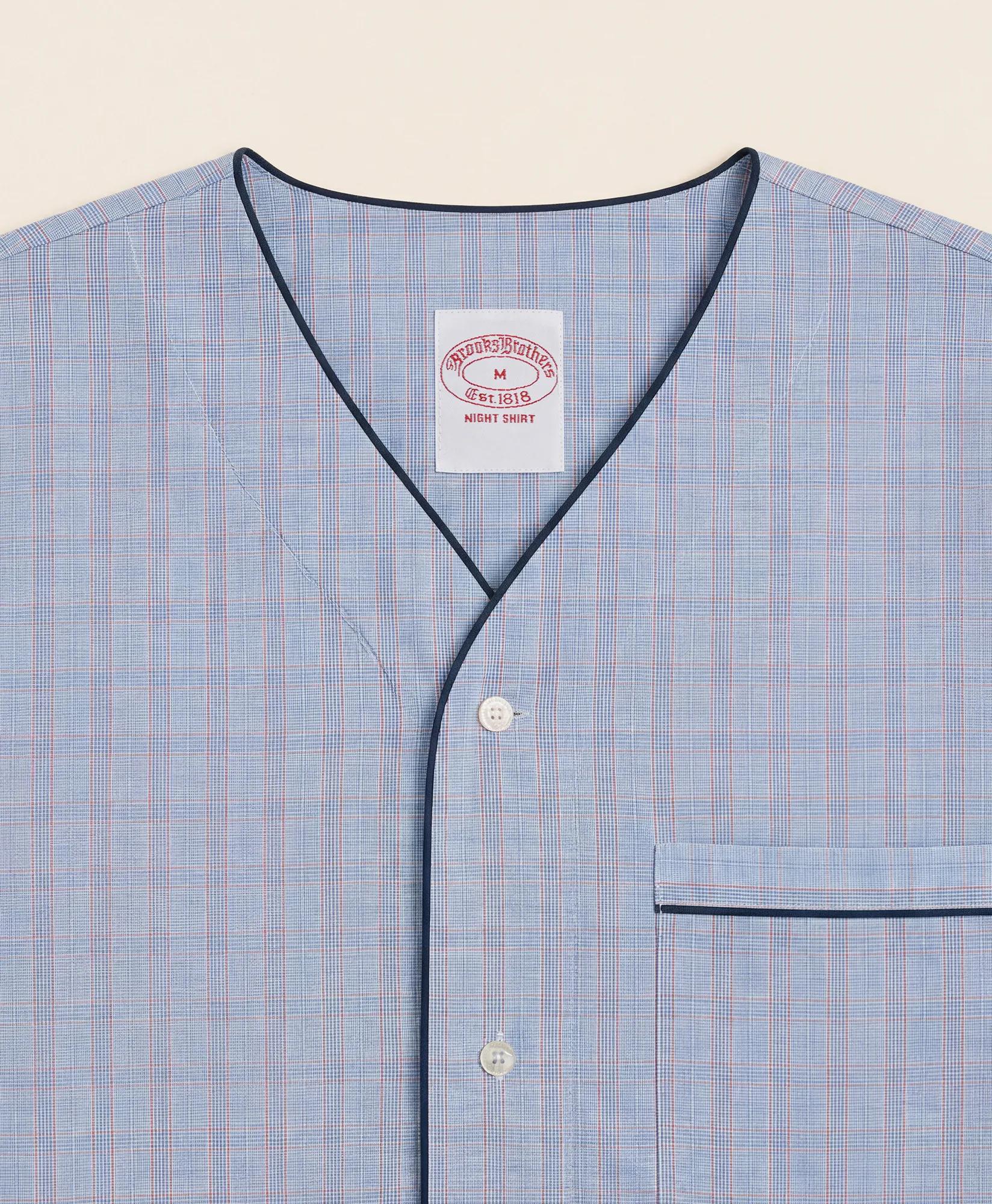 Cotton Broadcloth Glen Plaid Nightshirt, image 2
