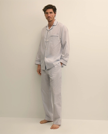 Cotton Broadcloth Stripe Pajamas, image 1
