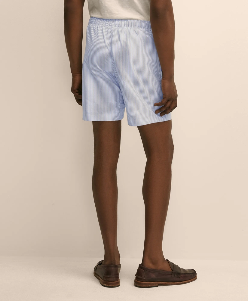 Cotton Oxford Stripe Lounge Shorts, image 5
