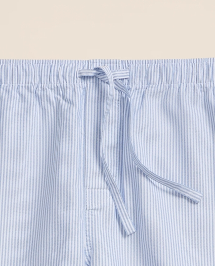Cotton Oxford Stripe Lounge Shorts, image 7