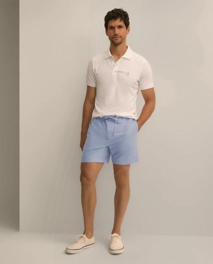 Cotton Oxford Lounge Shorts, image 1