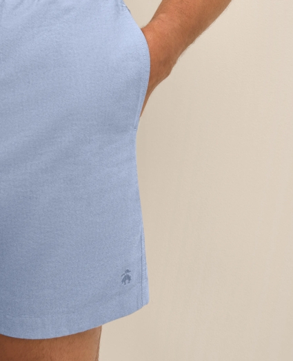 Cotton Oxford Lounge Shorts, image 4