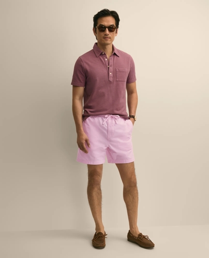 Cotton Oxford Lounge Shorts, image 1