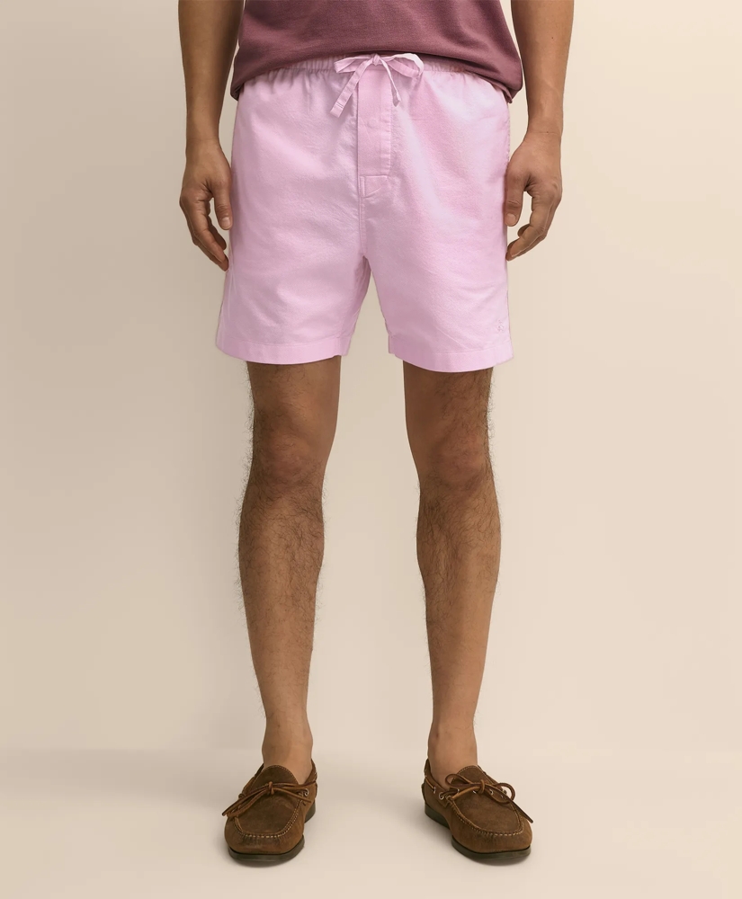 Cotton Oxford Lounge Shorts, image 2