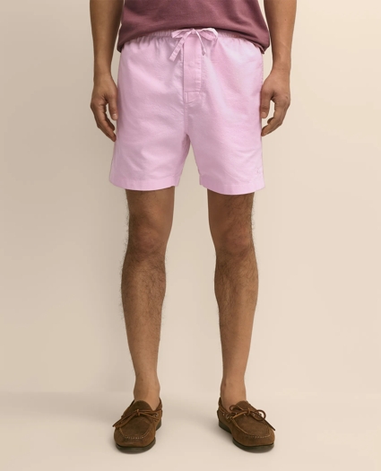 Cotton Oxford Lounge Shorts, image 2