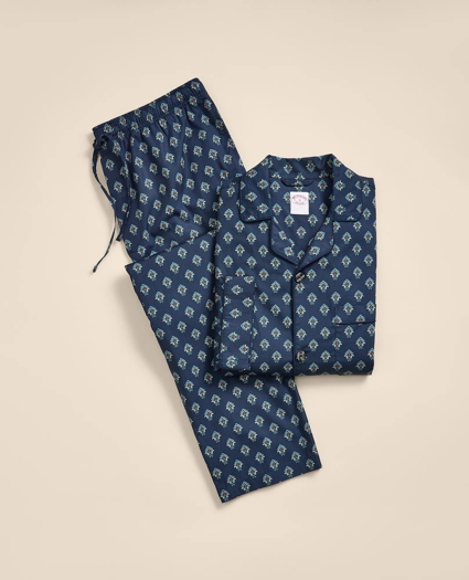 Cotton Broadcloth Foulard Pajamas, image 1