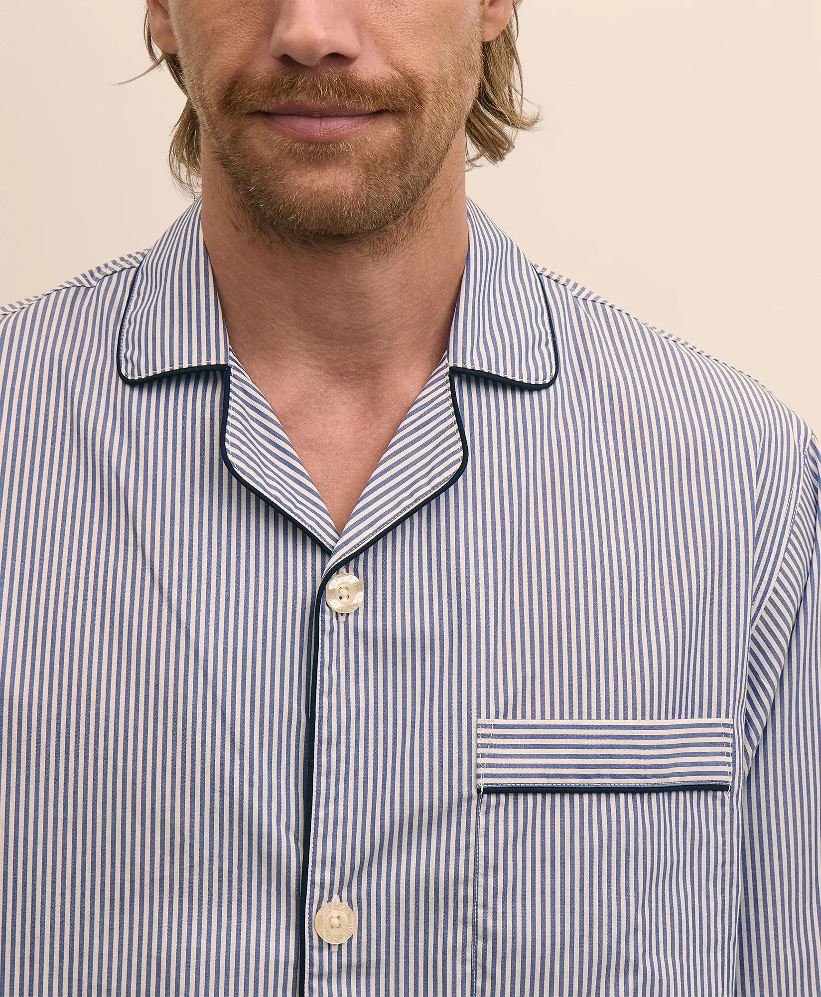 Cotton Broadcloth Striped Pajamas, image 2