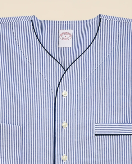 Cotton Broadcloth Striped Night Shirt, image 2