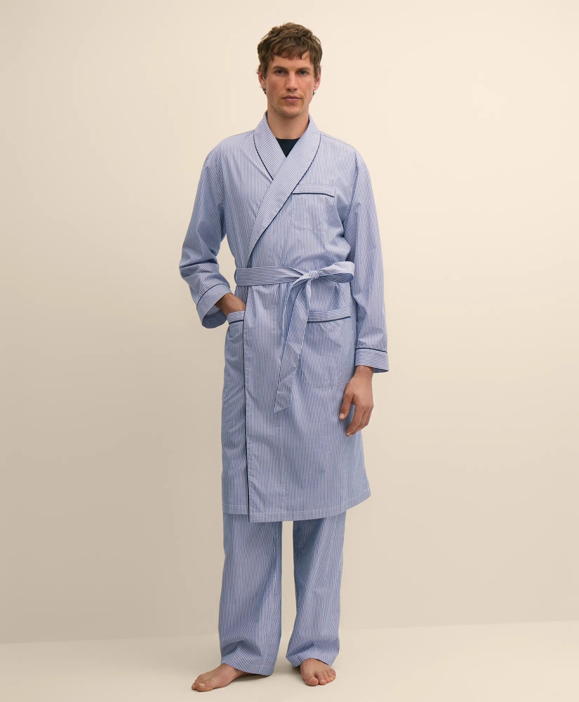 Cotton Broadcloth Striped Robe, image 2