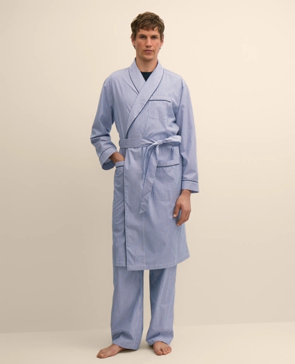 Cotton Broadcloth Striped Robe, image 2