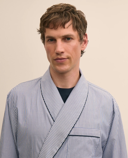 Cotton Broadcloth Striped Robe, image 3