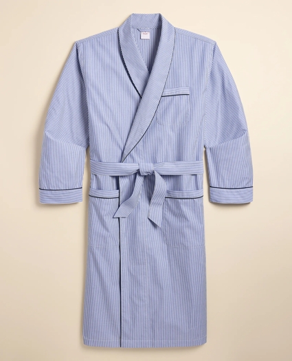 Cotton Broadcloth Striped Robe, image 5
