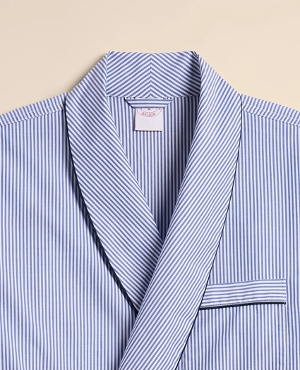 Cotton Broadcloth Striped Robe, image 6