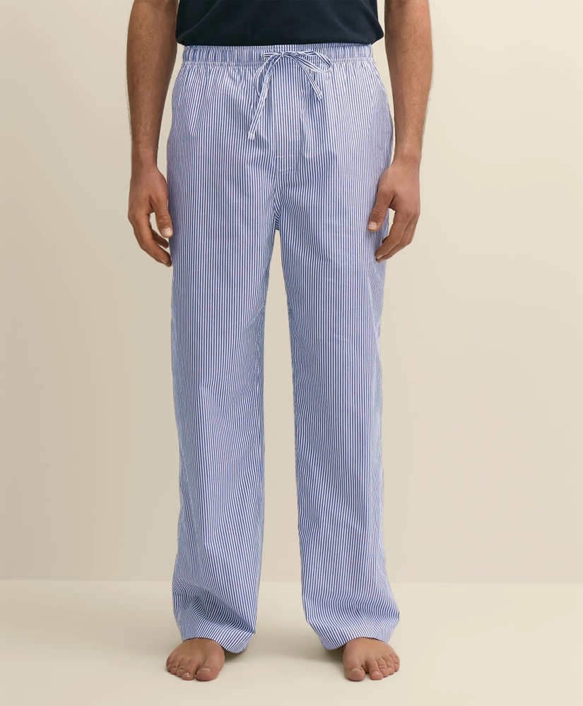 Cotton Broadcloth Striped Lounge Pants, image 2