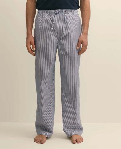 Cotton Broadcloth Striped Lounge Pants, image 2