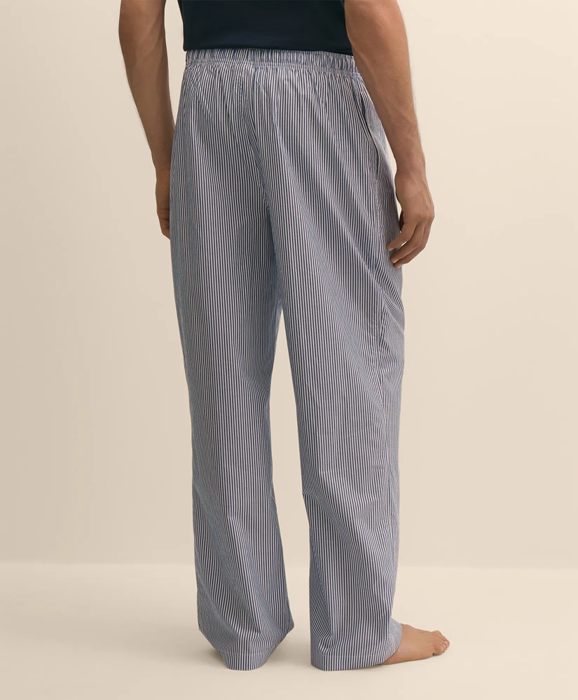 Cotton Broadcloth Striped Lounge Pants, image 3