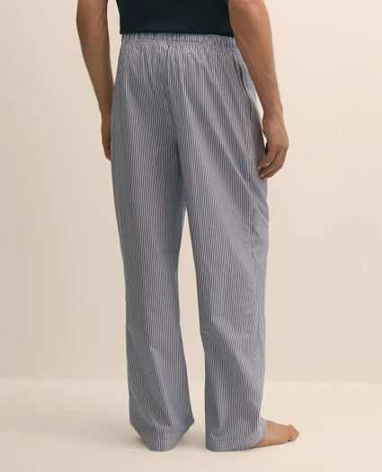 Cotton Broadcloth Striped Lounge Pants, image 3