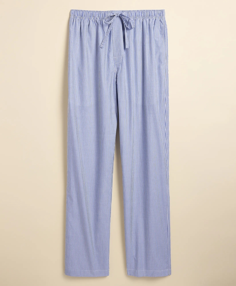 Cotton Broadcloth Striped Lounge Pants, image 4