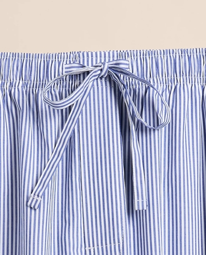 Cotton Broadcloth Striped Lounge Pants, image 5