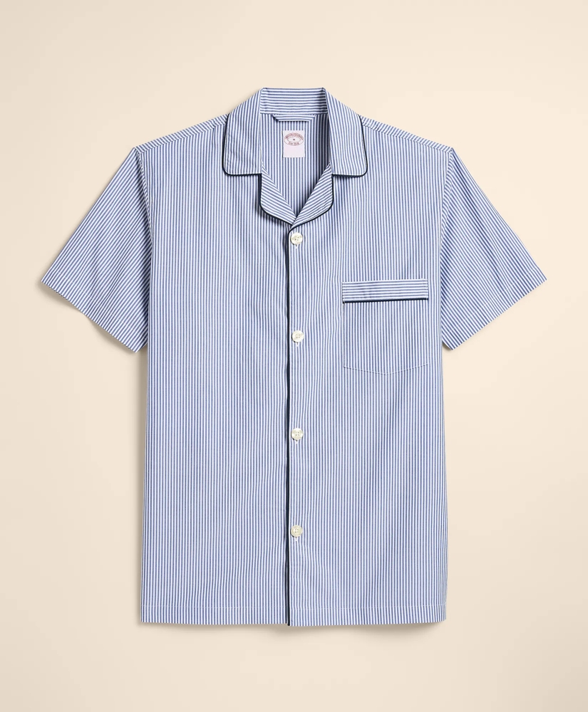 Cotton Broadcloth Striped Short Pajamas, image 2