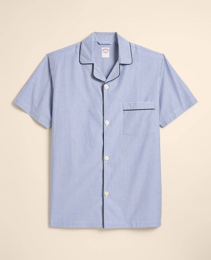 Cotton Broadcloth Striped Short Pajamas, image 2