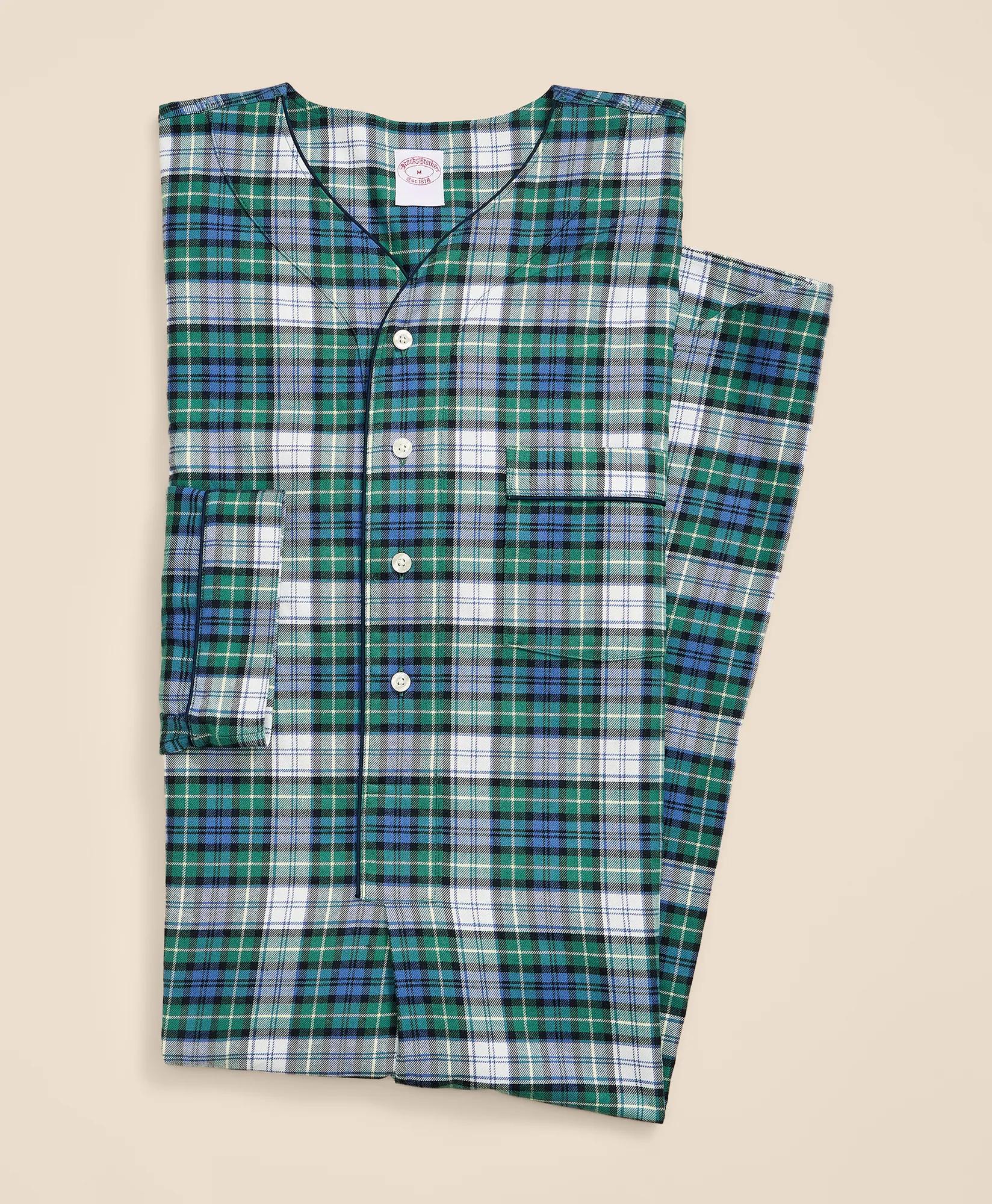 Cotton Flannel Plaid Nightshirt, image 1