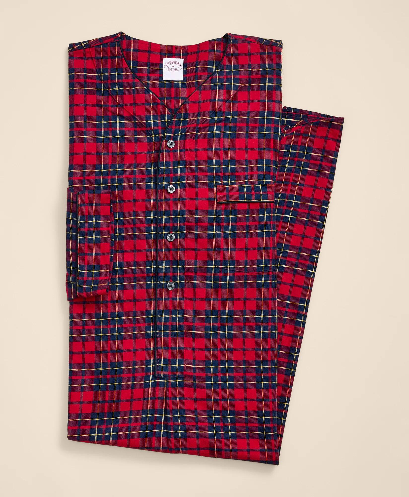 Cotton Flannel Plaid Nightshirt, image 1