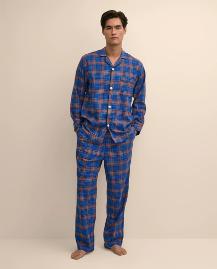 Cotton Flannel Plaid Pajama Set, image 1