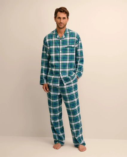 Cotton Flannel Plaid Pajama Set, image 1