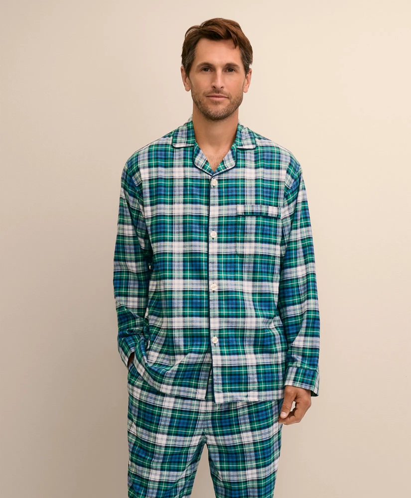 Cotton Flannel Plaid Pajama Set, image 4