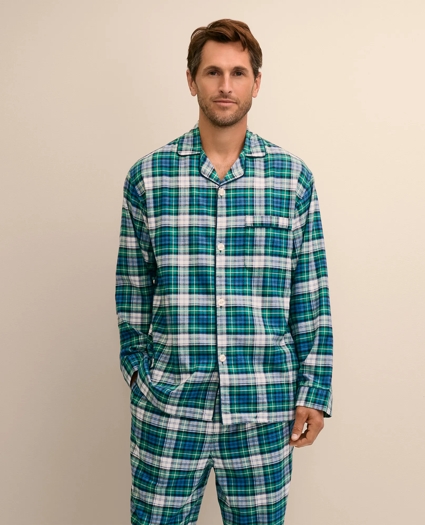 Cotton Flannel Plaid Pajama Set, image 4