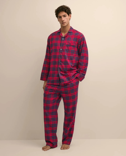 Cotton Flannel Plaid Pajama Set, image 1