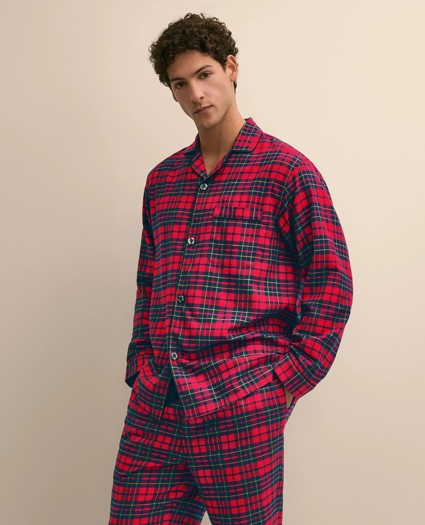 Cotton Flannel Plaid Pajama Set, image 3