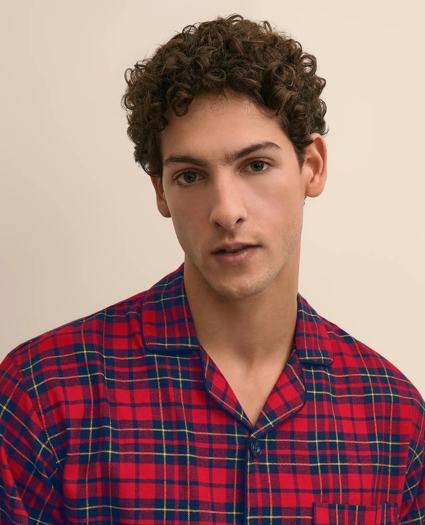 Cotton Flannel Plaid Pajama Set, image 5