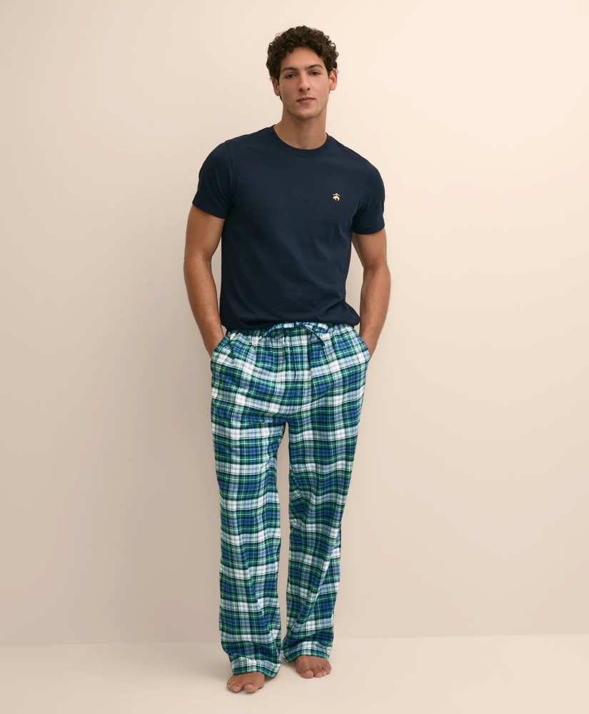 Cotton Flannel Plaid Lounge Pants, image 3
