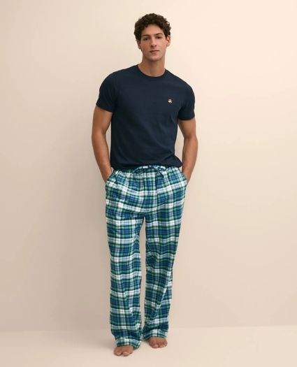 Cotton Flannel Plaid Lounge Pants, image 3