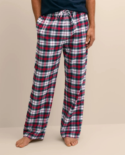 Cotton Flannel Plaid Lounge Pants, image 3