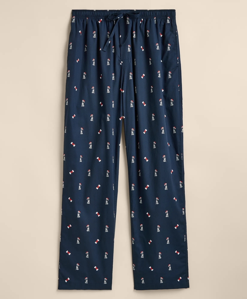 Cotton Broadcloth Holiday Dog Lounge Pants, image 2