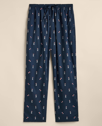 Cotton Broadcloth Holiday Dog Lounge Pants, image 2