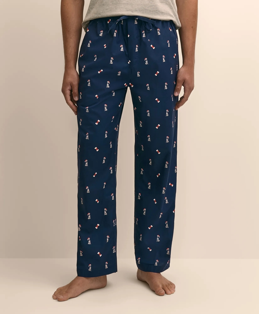 Cotton Broadcloth Holiday Dog Lounge Pants, image 3