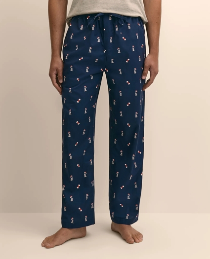 Cotton Broadcloth Holiday Dog Lounge Pants, image 3