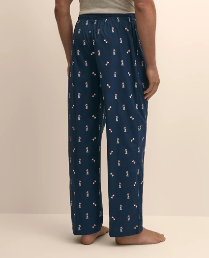 Cotton Broadcloth Holiday Dog Lounge Pants, image 4