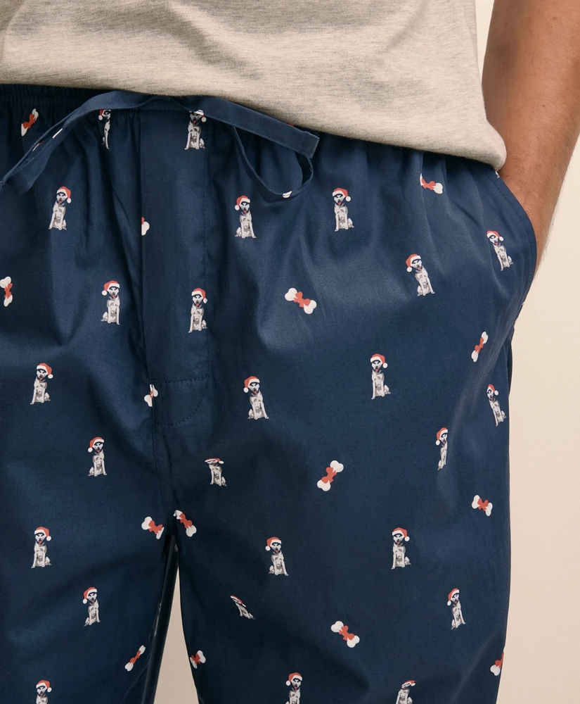 Cotton Broadcloth Holiday Dog Lounge Pants, image 5