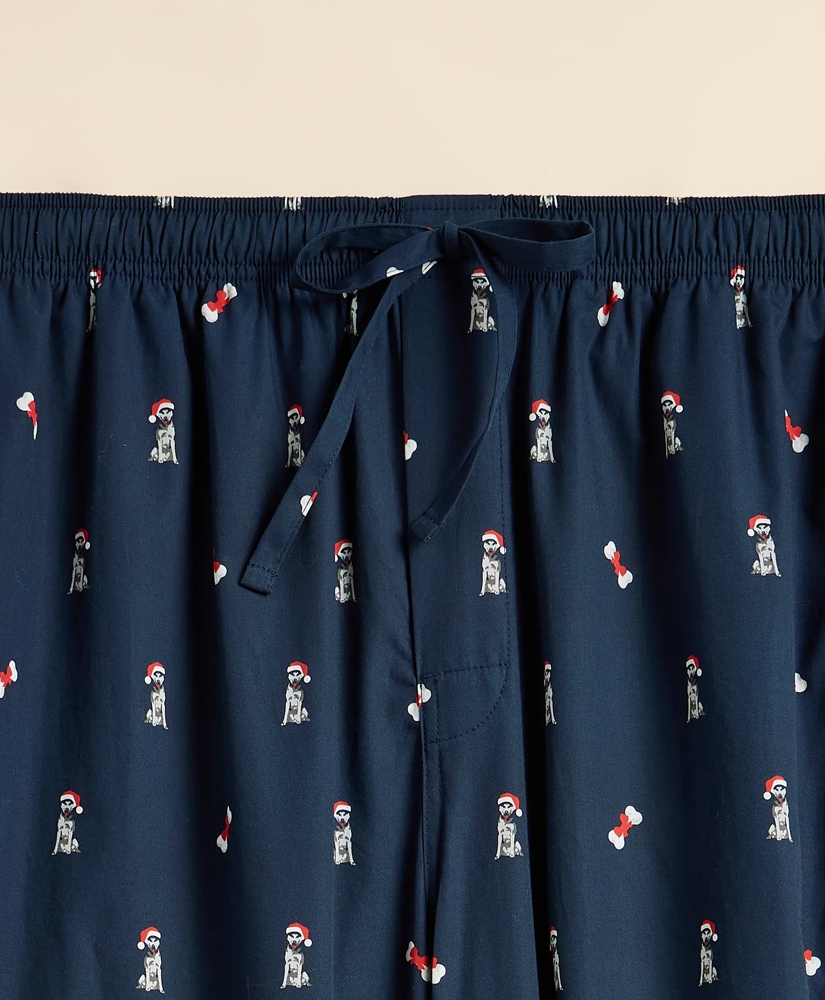 Cotton Broadcloth Holiday Dog Lounge Pants, image 6