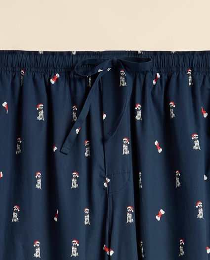 Cotton Broadcloth Holiday Dog Lounge Pants, image 6