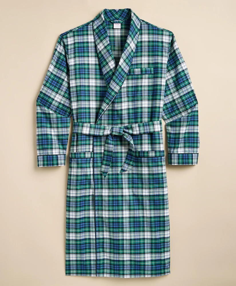 Cotton Flannel Plaid Robe, image 2