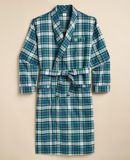 Cotton Flannel Plaid Robe, image 2