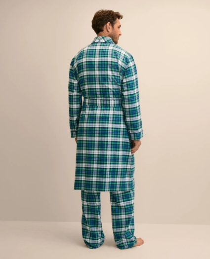 Cotton Flannel Plaid Robe, image 5