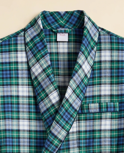 Cotton Flannel Plaid Robe, image 6